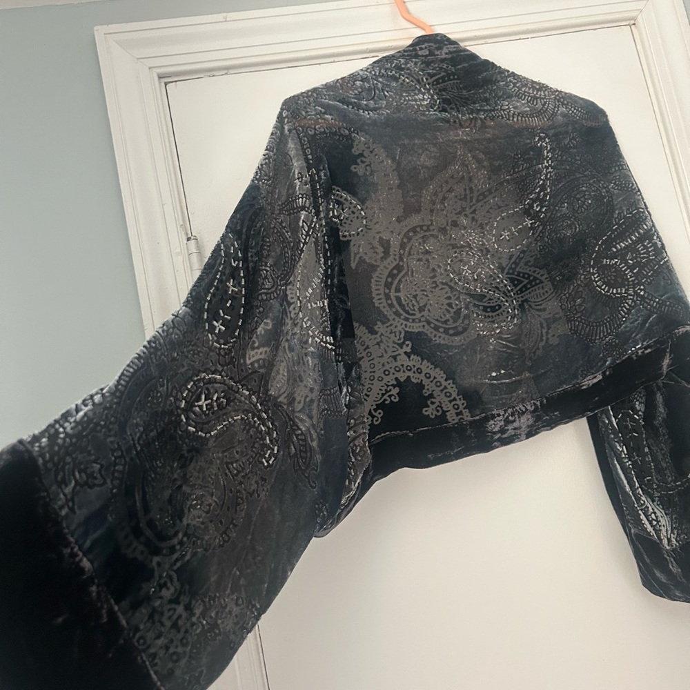 Whimsygoth Velvet Beaded Shrug Jacket/Scarf
